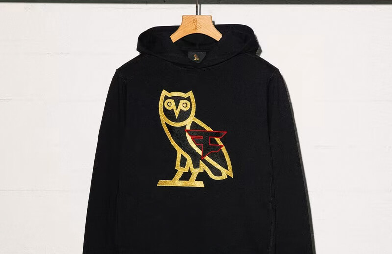 Pre-owned Ovo Octobers Very Own Drake Og Gold Owl Hoodie Black